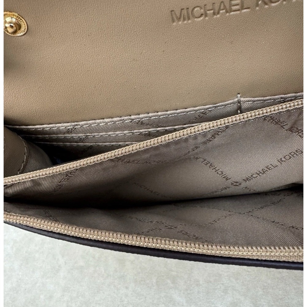 Michael Kors Wallet Camel Jet Set Travel Leather‎ Envelope Continental Flap NWT - Picture 8 of 10